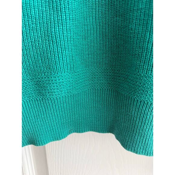 Alps Rugged Outdoors Women’s Vintage Teal Cowl Neck Button Up Sweater size Med - Picture 3 of 5